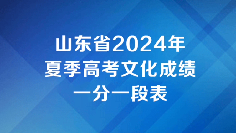 2024年夏季高考文化成绩一分一段表